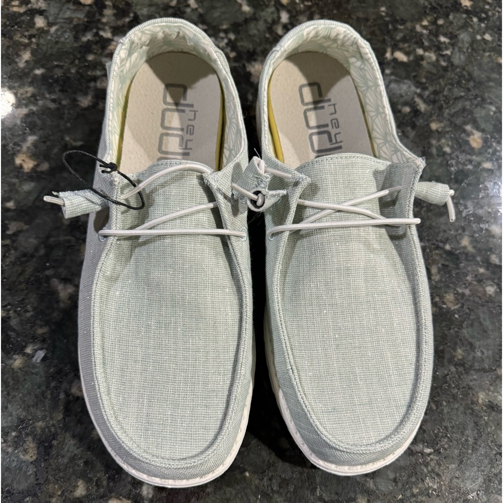 Woman’s Hey Dude ( Wendy Sparkling Mint ) Shoes. NWT